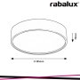 LARCIA, INDOOR CEILING LAMP, BLACK PLASTIC LAMP WITH WHITE P