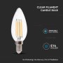 LED LAMPADINA 5.5W FILAMENTO E14 DIMMERABILE CLEAR COVER CANDELA 4000K