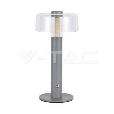LED LAMPADA DA TAVOLO RICARICABILE 1800MAH  150 X 300 3 IN 1 CORPO GRIGIO