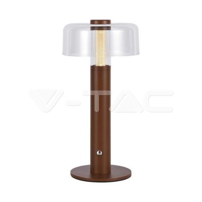 LED LAMPADA DA TAVOLO RICARICABILE 1800MAH  150 X 300 3 IN 1 CORPO MARRONE