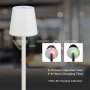 3W LED LAMPADA DA TAVOLO RICARICABILE TOUCH DIMMERABILE CORPO BIANCO 4000K