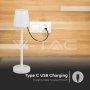 3W LED LAMPADA DA TAVOLO RICARICABILE TOUCH DIMMERABILE CORPO BIANCO 4000K