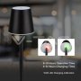 3W LED LAMPADA DA TAVOLO RICARICABILE TOUCH DIMMERABILE CORPO NERO 4000K