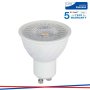 LED FARETTO SAMSUNG CHIP GU10 6W   RIPPLE PLASTICA110  D 4000K
