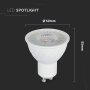 LED FARETTO SAMSUNG CHIP GU10 6W   RIPPLE PLASTICA110  D 4000K