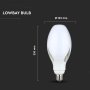LED LAMPADINA SAMSUNG CHIP 36W E27 OLIVE LAMP 110 LM/W 6500K