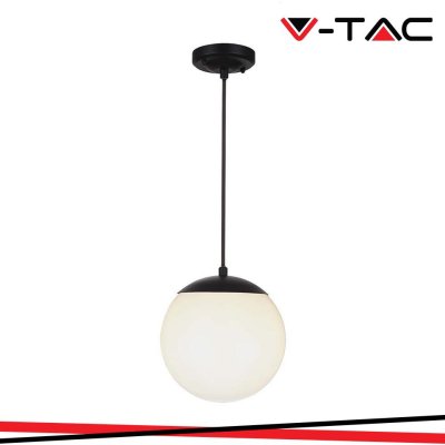 CEILING HANGING LAMP  1XE27  MATT NERA OPAL PLASTICA PALLA