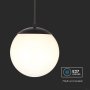 CEILING HANGING LAMP  1XE27  MATT NERA OPAL PLASTICA PALLA
