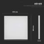 36W LED PANNELLO 600X600 MM 2 IN 1 6400K 6PZ/SET