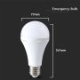 LED LAMPADINA 12W E27 A80  PLASTICA LAMPADA DI EMERGENZA 4000K