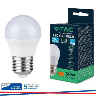 LED LAMPADINA SAMSUNG CHIP 3.7W E27 G45 PLASTICA 6400K