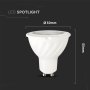 LED LAMPADA SAMSUNG CHIP - GU10 6W PLASTICA SMD WITH LENS 3000K