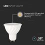 LED LAMPADA SAMSUNG CHIP - GU10 6W PLASTICA SMD WITH LENS 3000K