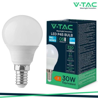 LED LAMPADINA SAMSUNG CHIP 3.7W E14 P45 PLASTICA 4000K
