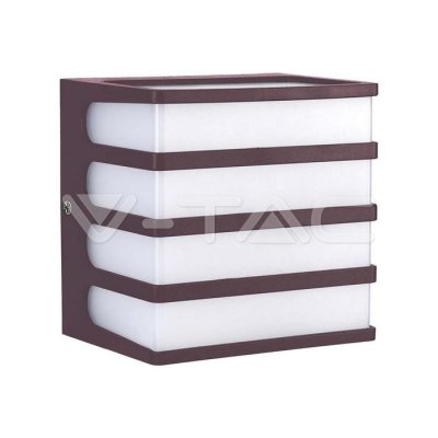 8W LAMPADA LED DA MURO CORPO MARONE IP65 3000K