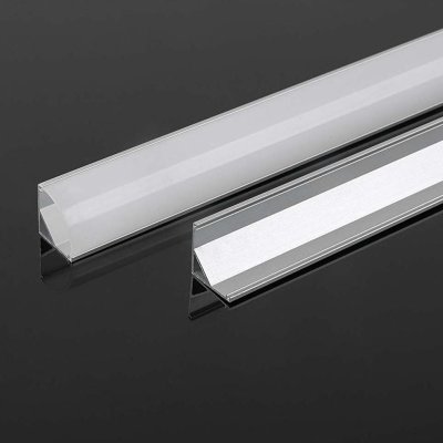 LED PROFILO IN ALUMINIO PER STRISCIA2000X15.8X15.8MM MILKY