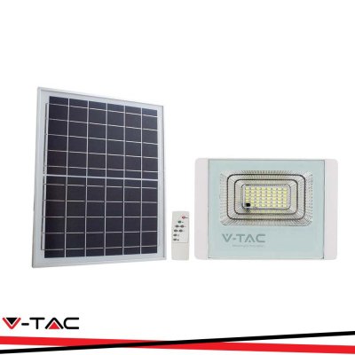 16W LED  PROIETTORE SOLARE 6000K CORPO BIANCO