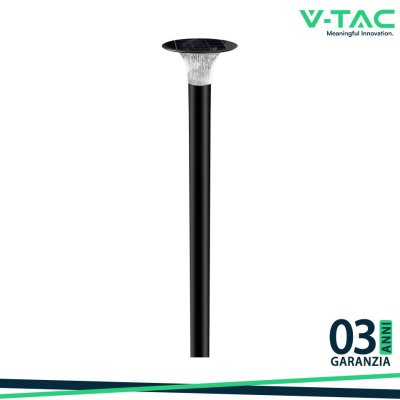15W LED LAMPADA LED SOLARE DA TERRA LIFEPO4 BATTERIA 6000MAH 6000K+4000K NERO