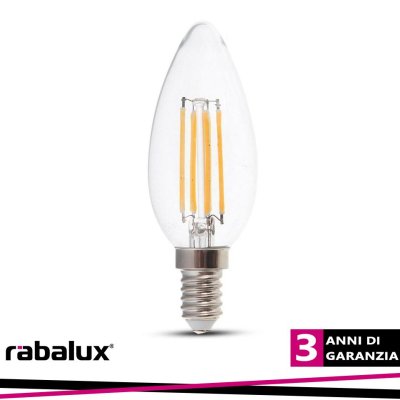 FIL. LED, E14 C37, 4W, 500LM, 2700K