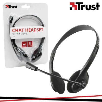 TRUST ZIVA CUFFIE CON MICROFONO NERO