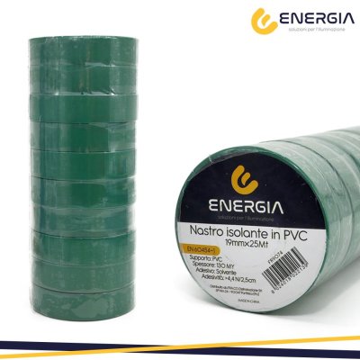 NASTRO ISOLANTE PVC 19MMX25MT  VERDE