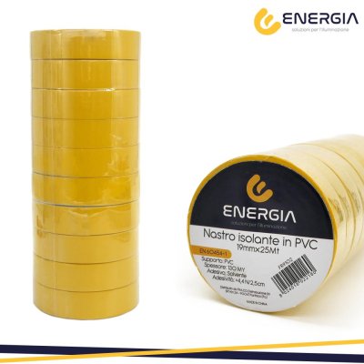 NASTRO ISOLANTE PVC 19MMX25MT  GIALLO