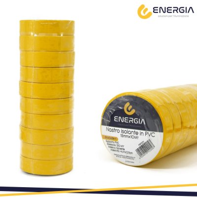 NASTRO ISOLANTE PVC 15MMX10MT  GIALLO