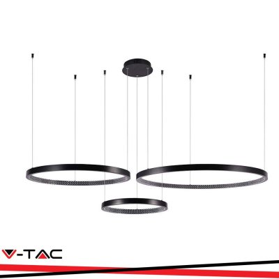 57W LED LAMPADARIO LED A SOSPENSIONE CRYSTAL NERO 4000K