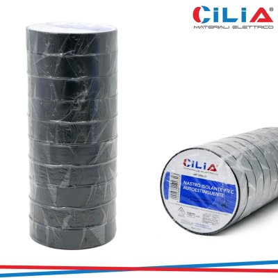 NASTRO ISOLANTE P.V.C. NERO 19MMX25MT - CONF. 10 PZ, PREZZO CADAUNO
