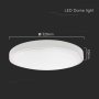 18W LED PLAFONIERA ROTONDA CORNICE BIANCA 3000K IP44
