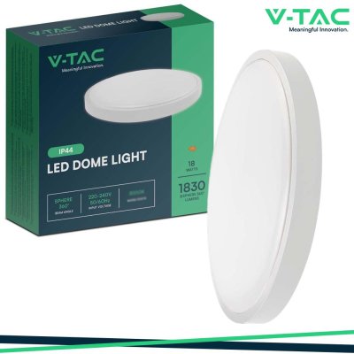 18W LED PLAFONIERA ROTONDA CORNICE BIANCA 4000K IP44