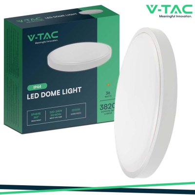 36W LED PLAFONIERA ROTONDA CORNICE BIANCA 6500K IP44