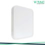 18W LED PLAFONIERA QUADRATA CORNICE BIANCA 6500K IP44
