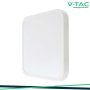 24W LED PLAFONIERA QUADRATA CORNICE BIANCA 3000K IP44