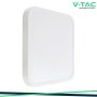 18W LED PLAFONIERA QUADRATA MICROWAVE SENSOR CORNICE BIANCA 4000K IP44