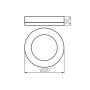 PLAFONIERA LED TURA LED 24W-NW-O-B - KANLUX