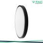 18W LED PLAFONIERA ROTONDA CORNICE NERA  6400K IP44