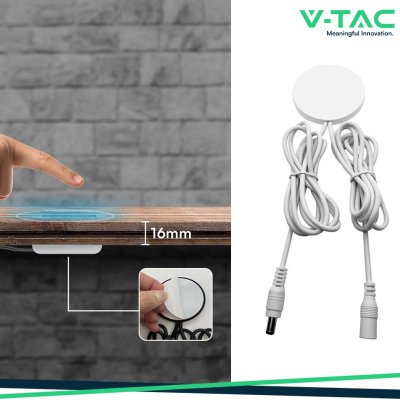 INTERRUTTORE TOUCH PER STRIP LED NASCOSTO 24V COLORE BIANCO