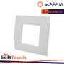 PLACCA SOFT-TOUCH ART-T1 2P 8002ST-1 BIANCO BTICINO LIVING ( LGT ) COMPATIBILE