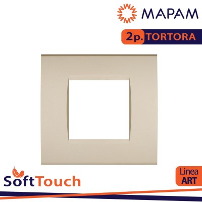 PLACCA SOFT-TOUCH ART-T1 2P 8002ST-5 CHAMPAGNE BTICINO LIVING ( LGT ) COMPATIBILE