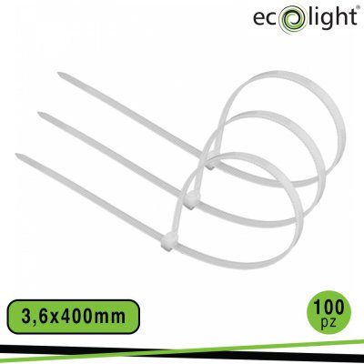 FASCETTA FERMACAVO 3,6X400MM BIANCO CONF. 100PZ