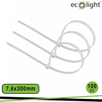 FASCETTA FERMACAVO 7,6X300MM BIANCO CONF.50 PZ