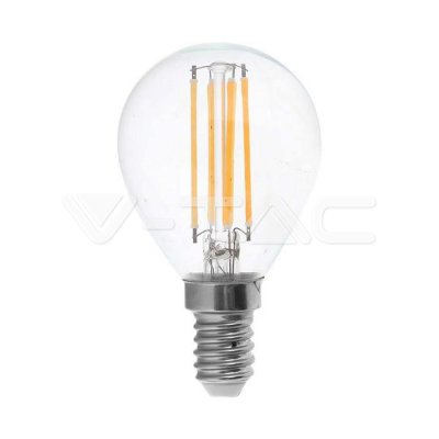 LED LAMPADINA 6W FILAMEN E14 P45 CLEAR COVER 4000K