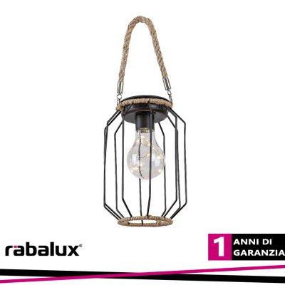 SLUIS, OUTDOOR SOLAR LAMP, 10PCS STRING LED IN BULB, BLACK M