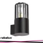 HAREN, OUTDOOR WALL LAMP, BLACK ALUMINIUM LAMP WITH TRANSPAR