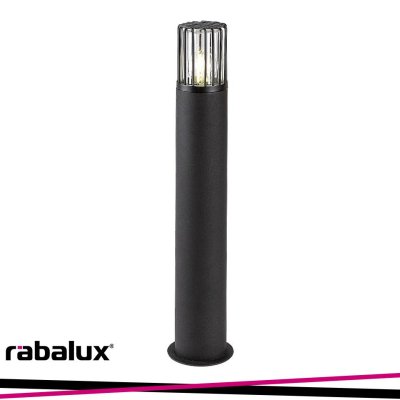 HAREN, OUTDOOR FLOOR LAMP, BLACK ALUMINIUM LAMP WITH TRANSPA