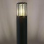 HAREN, OUTDOOR FLOOR LAMP, BLACK ALUMINIUM LAMP WITH TRANSPA