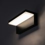 ZARAGOZA, OUTDOOR WALL LAMP, BLACK PLASTIC LAMP WITH WHITE P