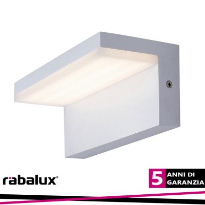 ZARAGOZA, OUTDOOR WHITE PLASTIC WALL LAMP, 10W, WITH SHADE
