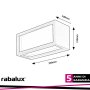 LUBLIN, INDOOR SMOOTH WALL LAMP, BLACK ALUMINIUM LAMP WITH W